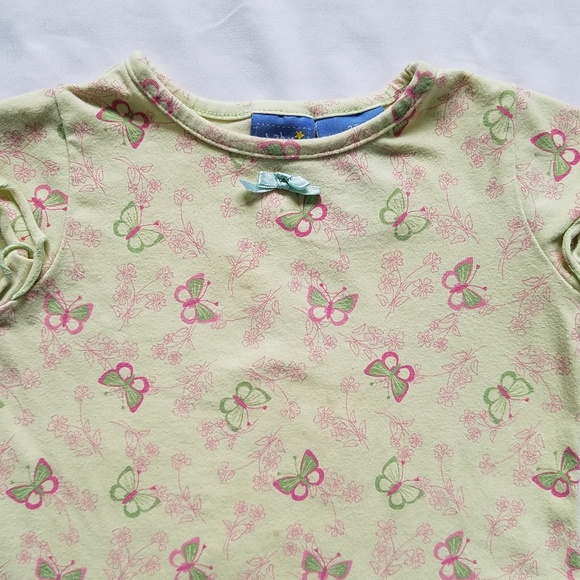 ๐4/$10๐ Baby Crew Yellow Shirt w/ Butterflies - Picture 2 of 5